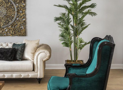 Classic Armchair Luxury Upholstery Fabric 1-Seater Upholstered Single Modern Green